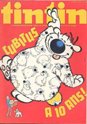 TINTIN-COVER (FRZ. # 156) ZU CUBITUS’ 10. GEBURTSTAG 1978